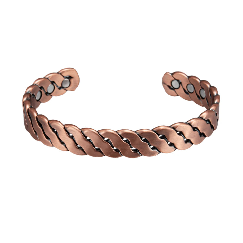 Pulsera de Cobre Magnética Unisex – Diseño Trenzado