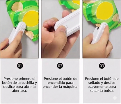 Sellador de Bolsas Portátil 2 en 1 GanGrab™
