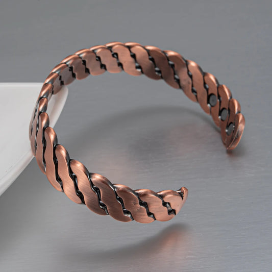 Pulsera de Cobre Magnética Unisex – Diseño Trenzado