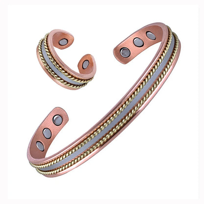 Brazalete ajustable de terapia magnética + anillo y caja de regalo