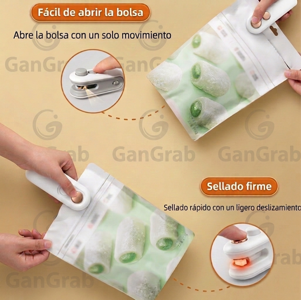 Sellador de Bolsas Portátil 2 en 1 GanGrab™